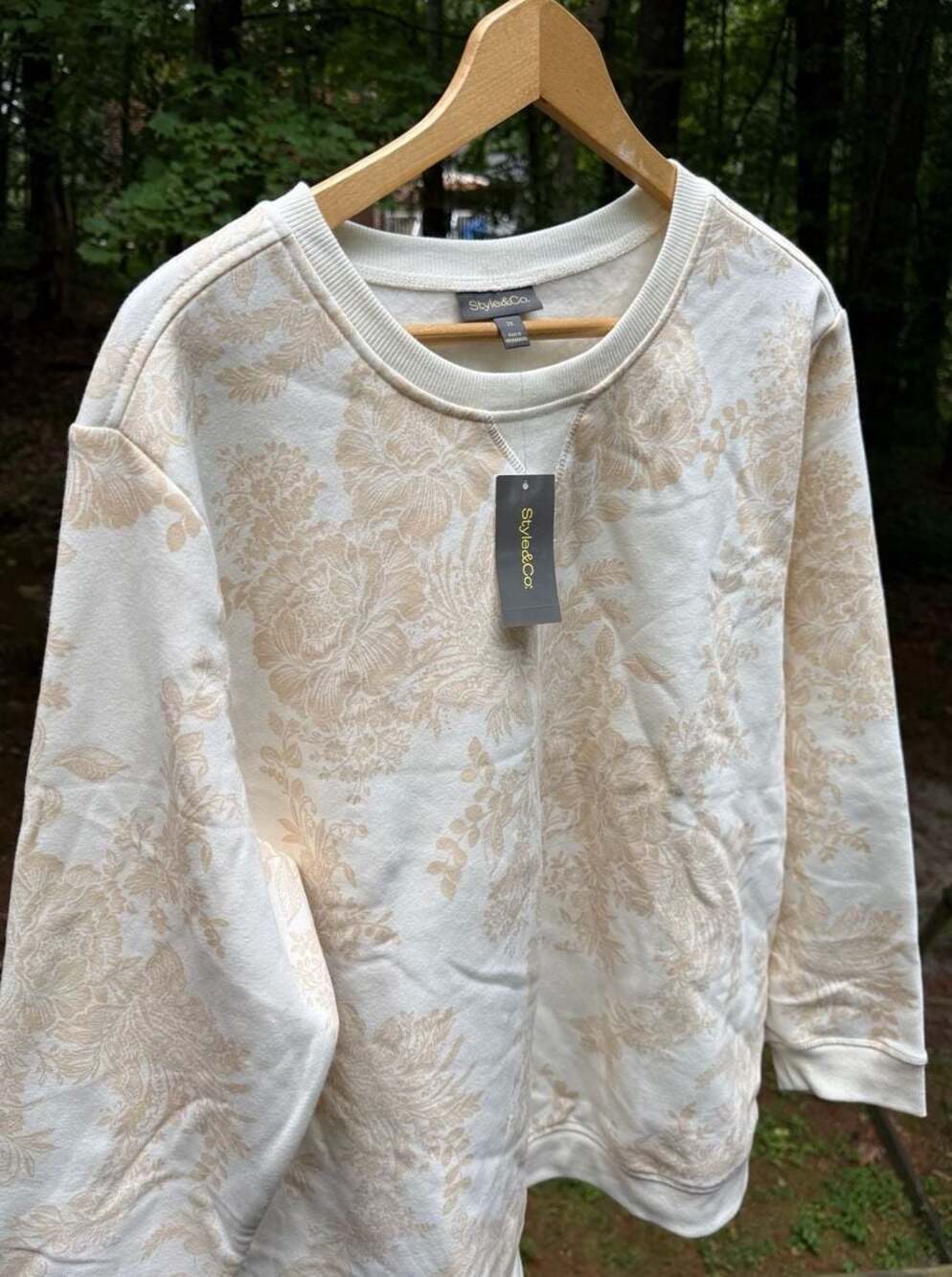 Style&Co. Floral Print Sweatshirt, 2X